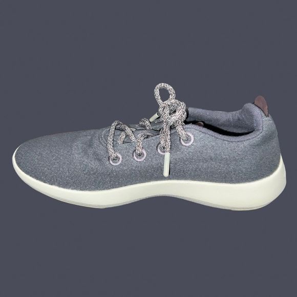 Men’s Allbirds Gray Cream Sole Wool Runner Mizzles Highlights Size 10 - Picture 3 of 6
